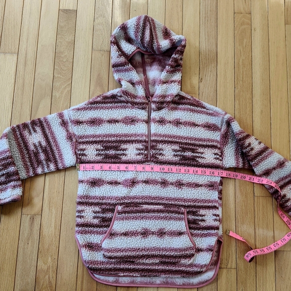 Old Navy Girls Sz 10 Sherpa Half Zip Hoodie Pullover Jacket Cozy Warm Fleece - Picture 9 of 9